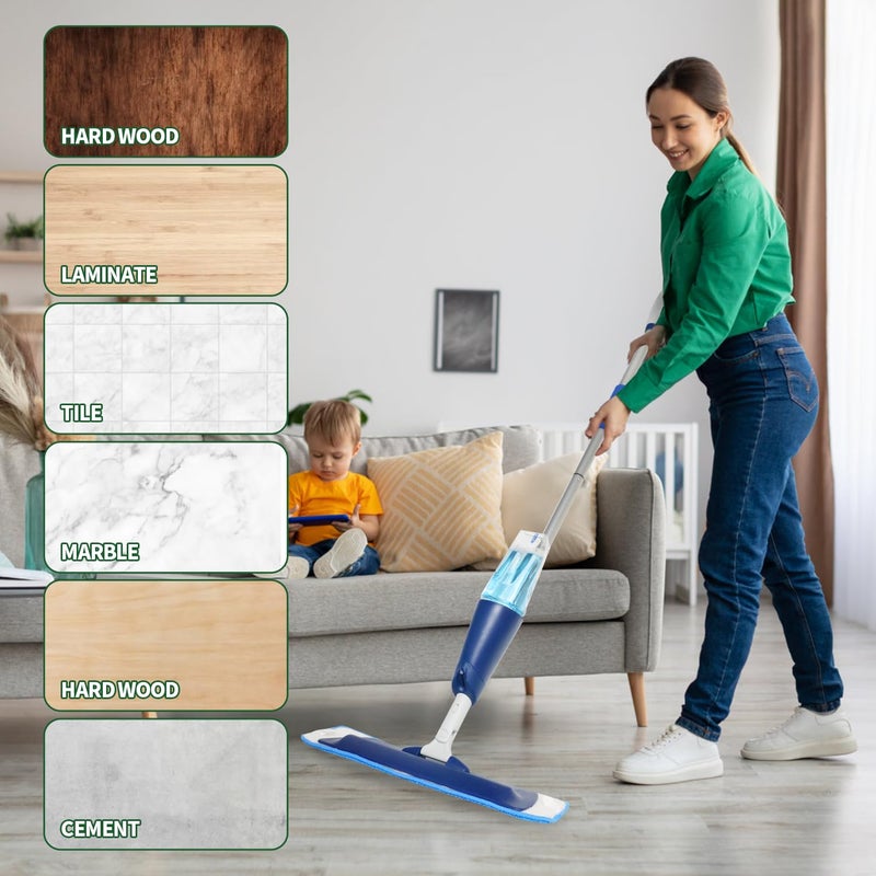 amaVins 3 عبوات من وسادات التنظيف المصنوعة من الألياف الدقيقة من أجل ممسحة Bona Mop، وسادات ممسحة من الألياف الدقيقة قابلة لإعادة الاستخدام لممسحة 18 بوصة من الخشب الصلب، وسادات ممسحة تنظيف بديلة للأرضيات، تُغسل في الغسالة - Image 5